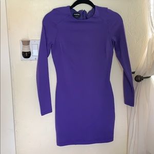 Bebe dress. Purple. Long sleeve